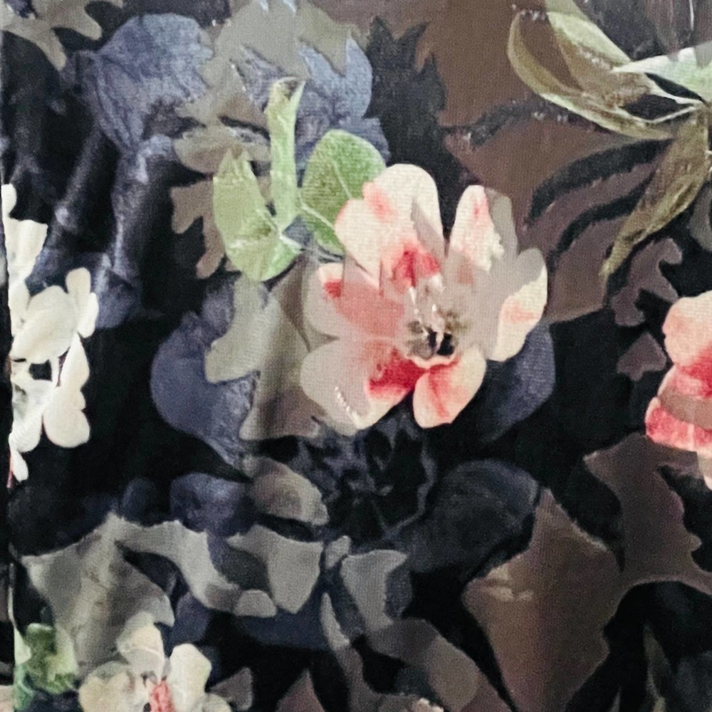 Rachel Roy Women's Nadia Burnout Velvet Multicolor Floral Midi Dress Size 22W - Picture 10 of 14